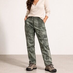 Hei Hei Cargo Pants Womens 31 Green Tie Dye Utility Hiking Outdoor Casual